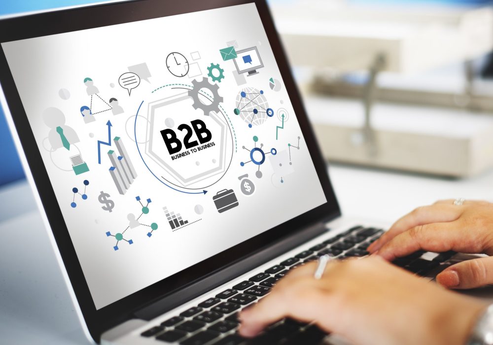 B2B Business to Business Corporate Connection Partnership Concept